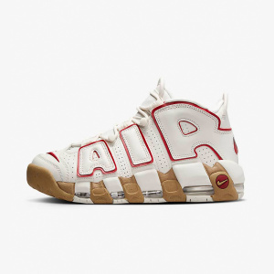 耐克女鞋NIKE AIR MORE UPTEMPO 白红大AIR中帮篮球鞋 DV1137-002