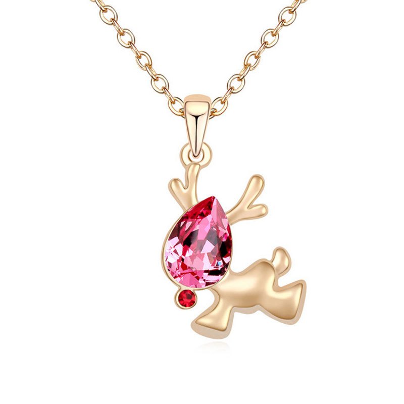 淘韩时尚红鼻子道夫小麋鹿项链 淘韩时尚吊坠/项链【价格 图片 品牌