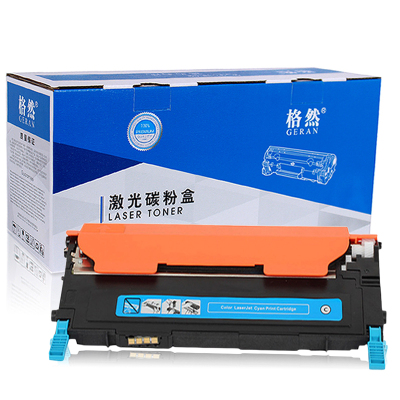 格然 三星CLT-C407S青色碳粉盒适用SAMSUNG三星CLX-3186N CLX-3186W打印机墨盒 硒鼓墨粉盒