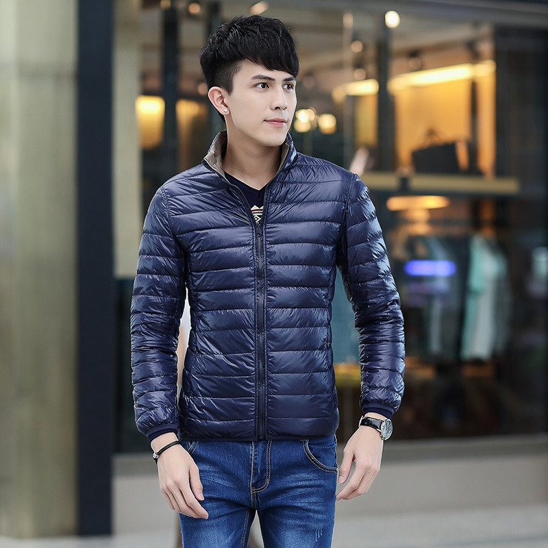 男士新品2016新款男装韩版秋冬季修身立领休闲青少年短款轻薄羽绒服男