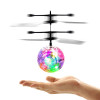 捣蛋鬼水晶球感应飞行器儿童玩具遥控飞机炫彩灯光带音乐飞行球D18