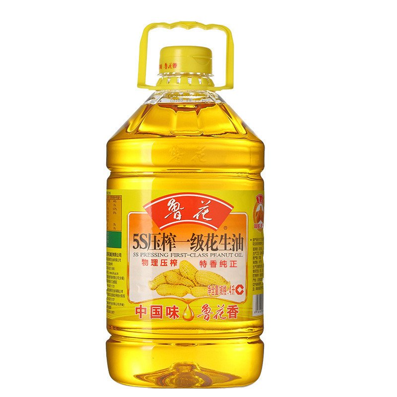 鲁花5s压榨一级花生油4l 特香纯正 食用油 花生油