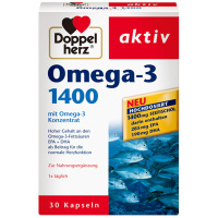 双心Doppelherz 高浓缩冷水深海鱼油1400mg 30粒 德国进口 呵护心血管调节三高