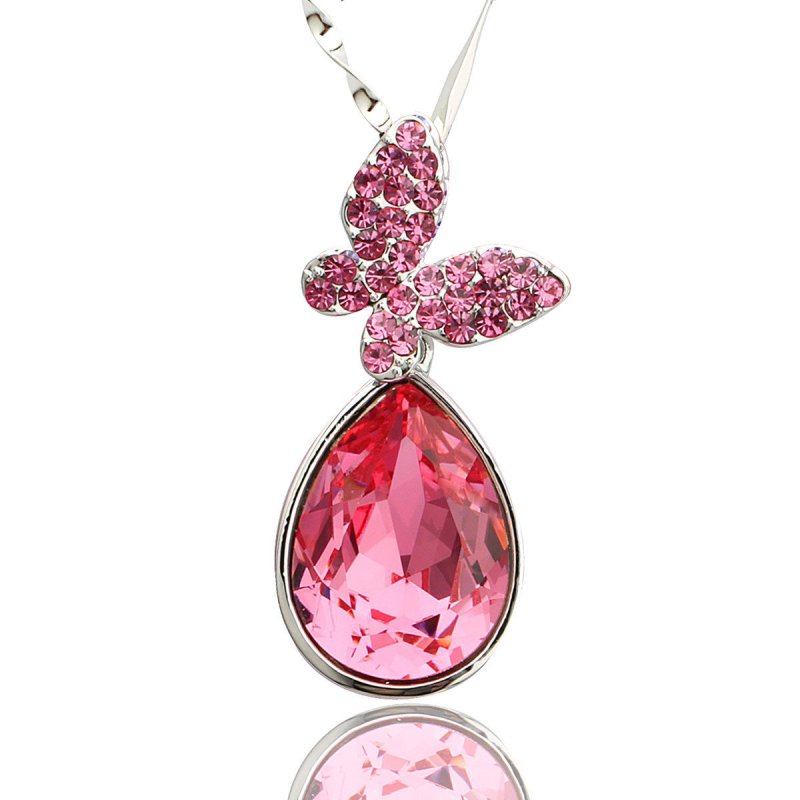 千寻海风(findwind)蝴蝶公主施华洛世奇元素水晶项链情人节七夕节圣诞