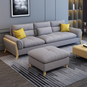 梵宜意式轻奢风格免洗科技布贵妃转角布艺沙发现代简约北欧小户型