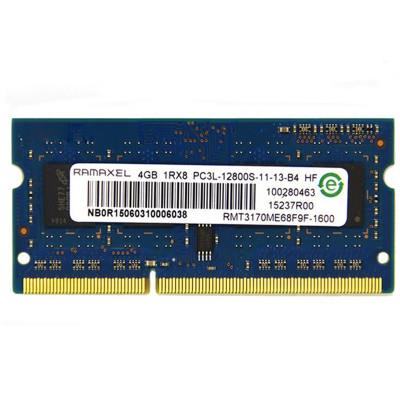 联想 hp内存条记忆科技(RAMAXEL)笔记本内存条DDR3L 1600MHz 4G低电压版PC3L-12800S