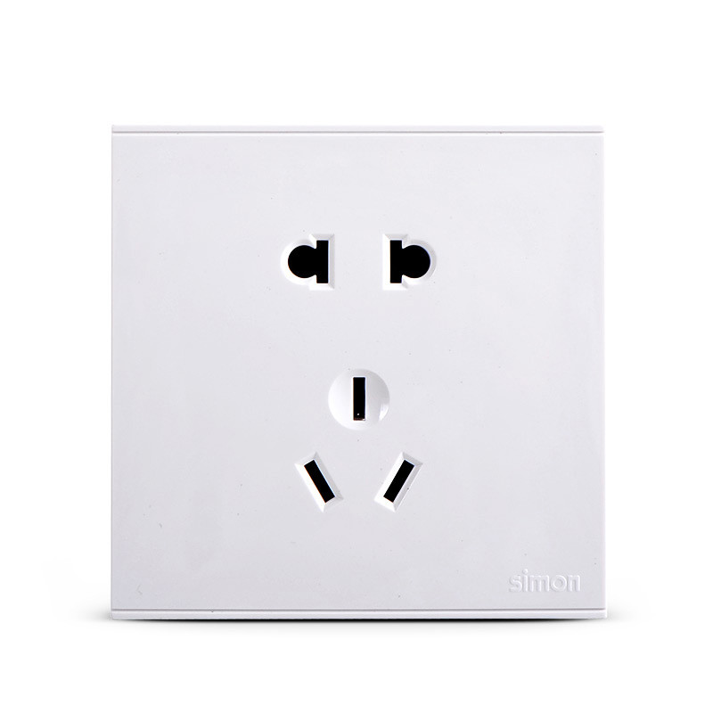 五孔插座 三孔空调插座 电工清单插座面板一键购 e6系列白色