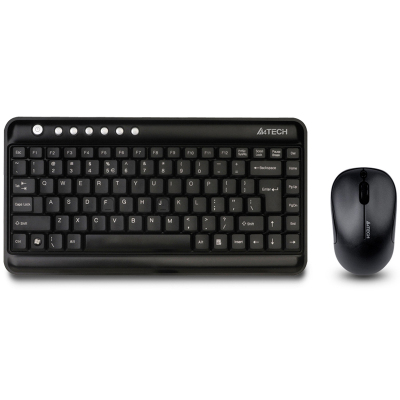 双飞燕无线键盘鼠标套装笔记本电脑无线键鼠套装USB台式机电脑多媒体迷你无线键盘无线鼠标7600N