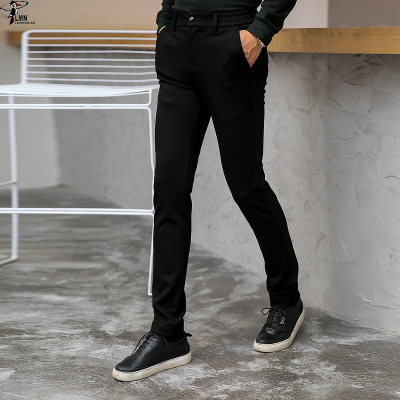 正品法国啄木鸟男装2017秋冬装时尚男士休闲裤纯色弹力小脚裤修身潮流