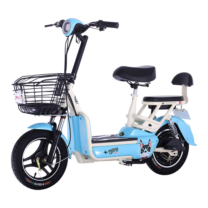 爱玛电动车新款小玛a9铅酸电池48v12a350w动力电机爱玛咖啡奶白