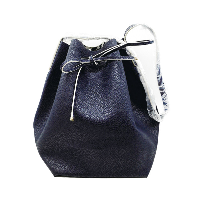 雅诗兰黛(estee lauder) 蓝黑色时尚水桶单肩包