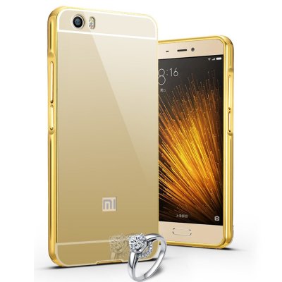 行岛 小米5手机壳 小米5手机套 小米5外壳 保护壳 保护套 金属边框 镜面后盖 防摔 硬壳