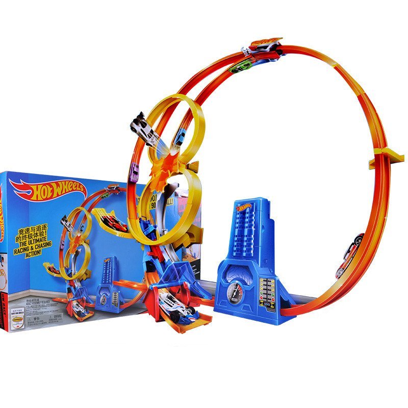 正品美泰风火轮火辣小跑车轨道赛道电动赛车轨道 过山车超大圆形赛道