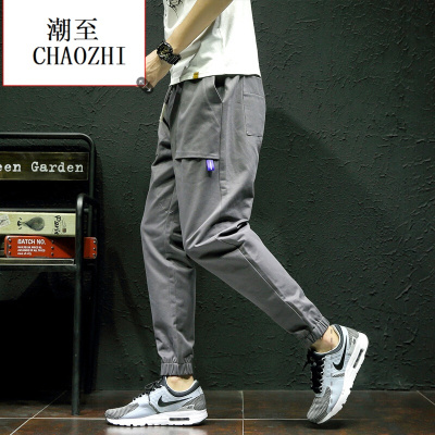 男生裤子九分裤休闲裤韩版潮流哈伦裤百搭2017小脚裤男修身束脚裤