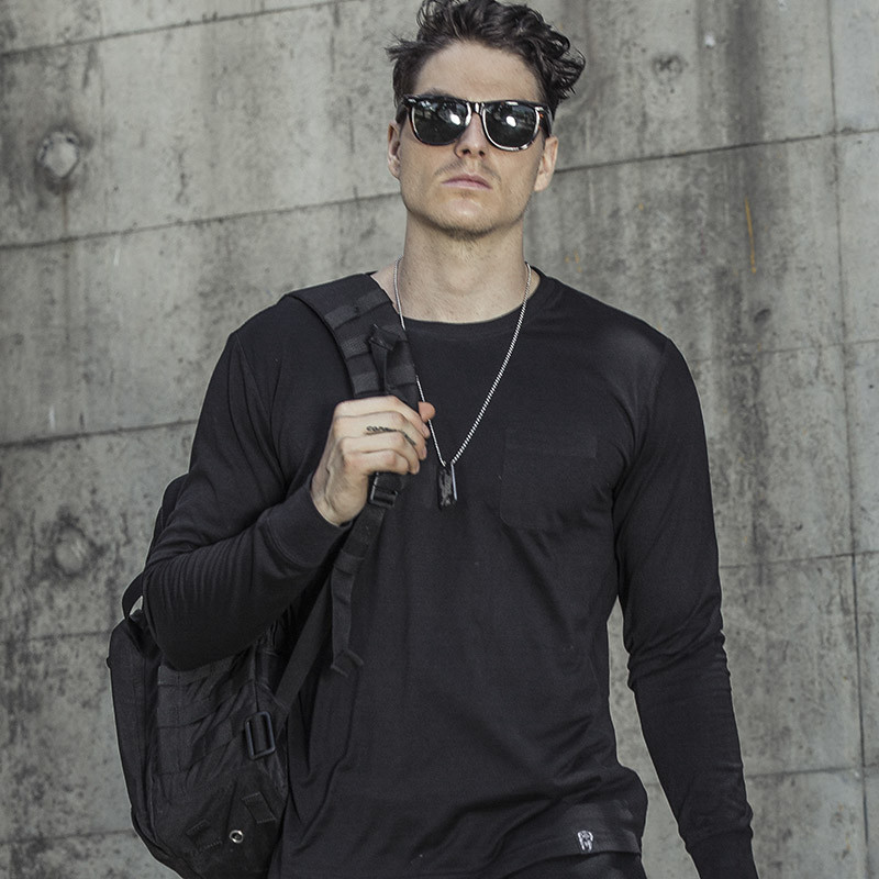 ak男装新款终结者t100圆领长袖t恤1609023