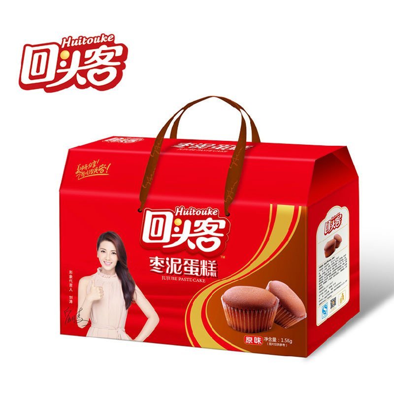 回头客枣泥蛋糕1050g 传统红枣小吃金丝枣糕点心零食美食品