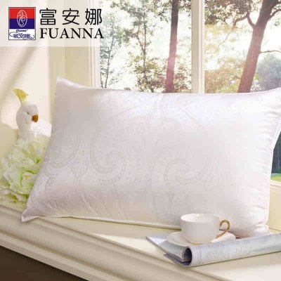 富安娜（FUANNA）家纺枕头芯蚕丝枕头成人枕头单人枕芯70*45cm臻美丝棉枕白色70*45cm