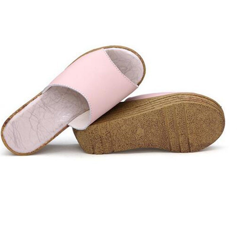 夏季时尚厚底 纯色糖果色耐磨女士沙滩休闲鞋松糕底女凉拖鞋