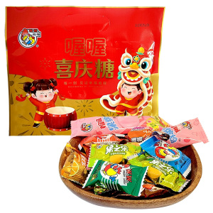 喔喔喜庆糖情牵一生袋装68g婚庆结婚喜糖休闲零食品