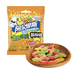 阿尔卑斯乐嚼Q袋装50g软糖动物虫虫造型混合口味凝胶糖果零食品