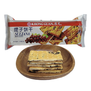 康元提子饼干椰子奶油饼干朱古力味夹心饼干零食饼干袋装200g