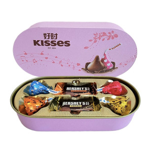 Hershey’s好时之吻牛奶巧克力4+2颗推拉铁盒结婚成品喜糖礼盒装