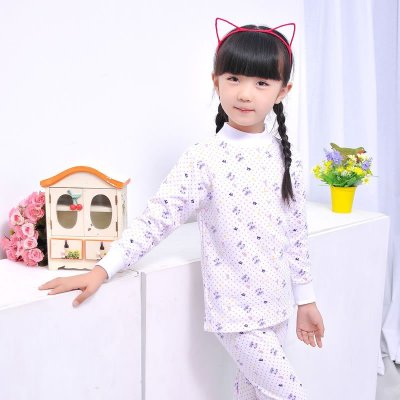 AB内衣专柜正品女童秋冬纯棉圆领秋衣秋裤三层保暖内衣套装3520