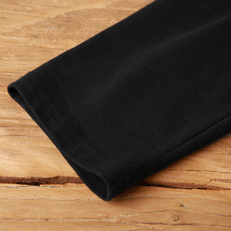 裂帛2017秋冬新款松紧腰贴布绣长裤修身显瘦针织打底裤女