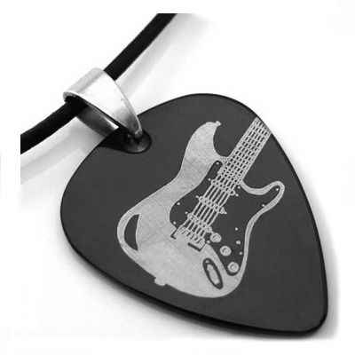 沃森乐器个性金属朋克摇滚钛钢吉他拨片项链电吉他电贝司LOGO