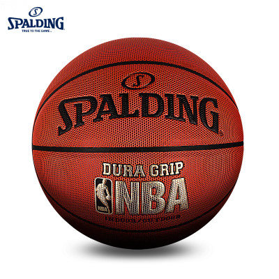 SPALDING斯伯丁旗舰店Dura Grip室内外通用篮球复合材料表皮PU七号篮球(标准男子比赛用球)74-269Y