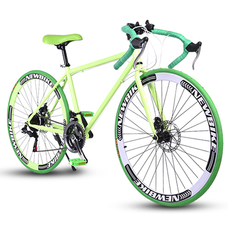 包邮死飞自行车变速男女款学生单车26寸21速双碟刹竞速车死飞车公路车
