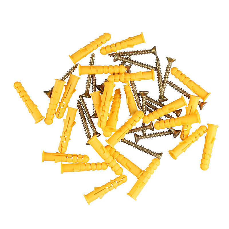 塑料膨胀管管锚栓墙膨胀螺丝膨胀螺栓膨胀塞配自攻钉6mm8mm10m