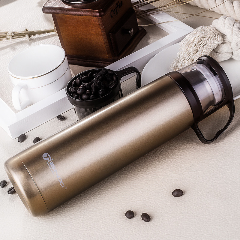 天喜保温杯男女士情侣不锈钢水杯便携创意学生儿童杯旅游商务杯子