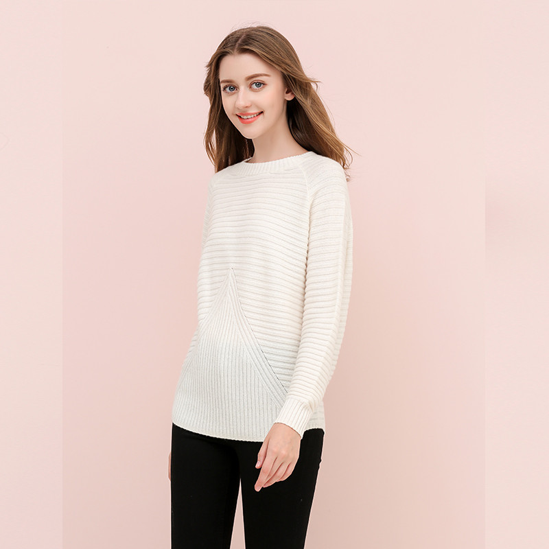 衣尚秋冬新款羊绒衫女简约圆领套头打底针织毛衣16803