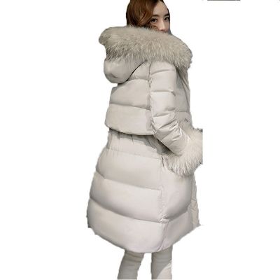 冬季//女装羽绒服韩版修身显瘦中长款大毛领羽绒衣加厚外.