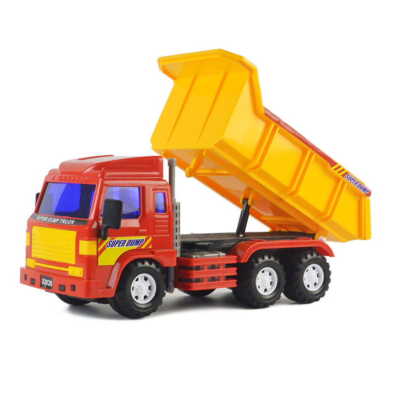 力利工程车中号惯性翻斗车模型儿童运输卡车男孩宝宝玩具礼物