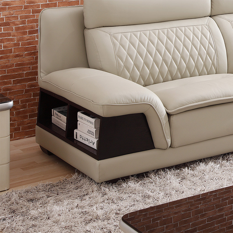 左右真皮沙发头层牛皮简约现代大小户型客厅家具转角贵妃位组合dzy