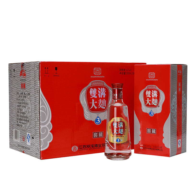 双沟大曲 三年窖藏 42度500ml*6瓶 箱装 浓香型白酒