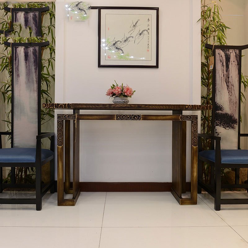 淮木(huaimu) 新中式条几门厅柜客厅隔断条案玄关桌现代简约供桌实木