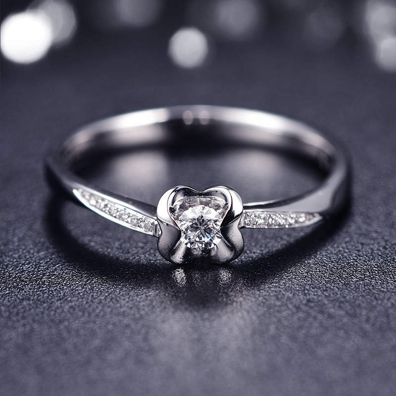 宝亨达 铂金钻戒 pt950女士钻石戒指 白金pt950女款戒指