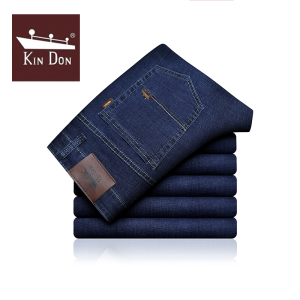 金盾(KIN DON)正品男裤秋冬季款牛仔裤 男宽松直筒男裤青年男士商务休闲长裤大码弹力裤子新款男装牛仔裤