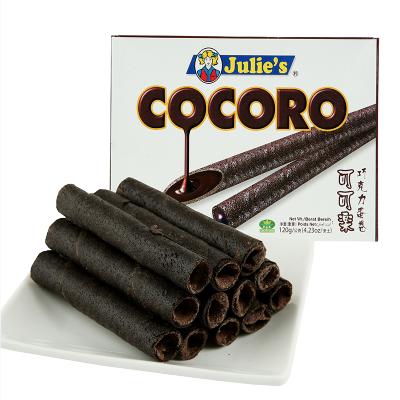 马来西亚进口 julies茱蒂丝可可乐巧克力味蛋卷120g