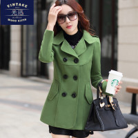 光迅女士牛仔裤和秋女装短装尼子呢子大衣15