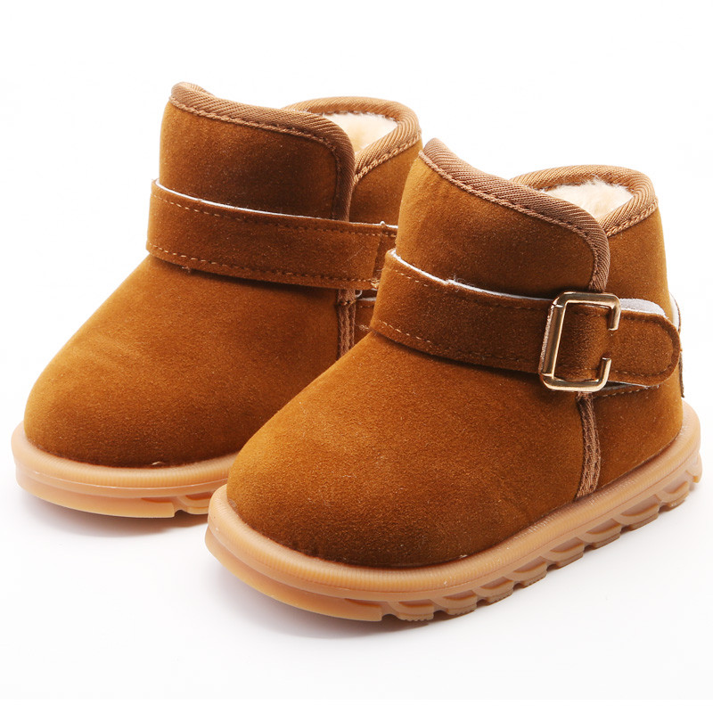 2017新款儿童雪地靴男童棉鞋小中童防滑女童靴子宝宝加绒短靴加厚2017