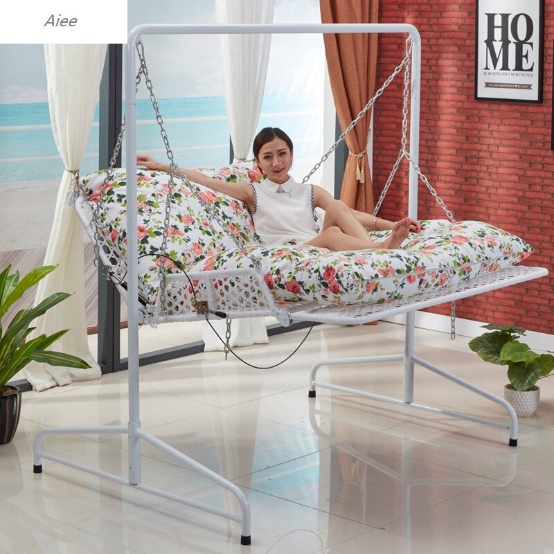 aiee大号情侣双人吊床pe藤椅室内阳台户外秋千吊椅双人吊篮