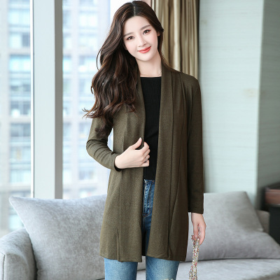 珂依舍2017秋装新款E米2017秋装针织开衫女长袖宽松薄款披肩外搭小外套