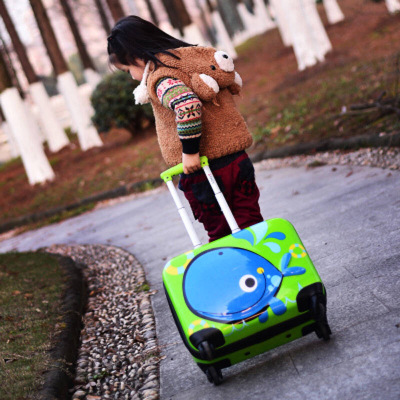 2017新款儿童横款拉杆箱男可爱万向轮旅行箱女小行李箱子迷你18寸登机箱卡通萌萌哒小箱子女男18寸横款