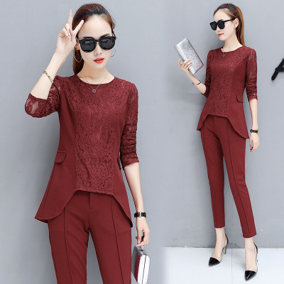 春秋新款时尚套装女装上衣气质韩版小香风显瘦名媛两件套潮秋