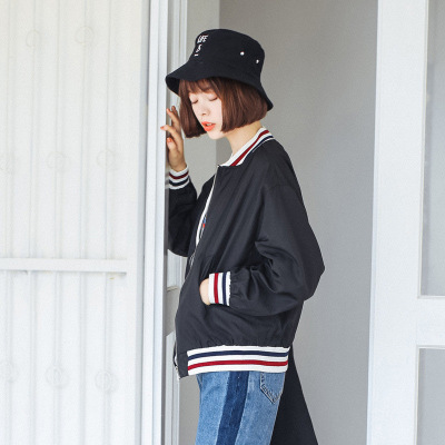 顺崇2018春季新款韩版学生bf宽松潮夹克原宿风百搭短款外套