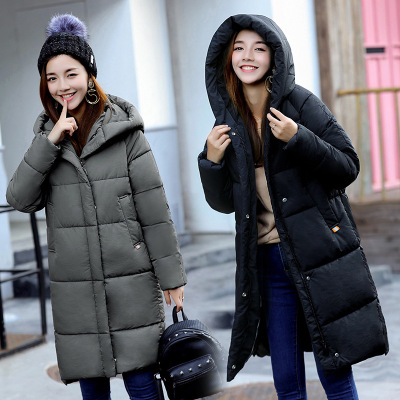 顺崇2017冬季新款时尚修身显瘦减龄中长款棉衣羽绒棉外套女